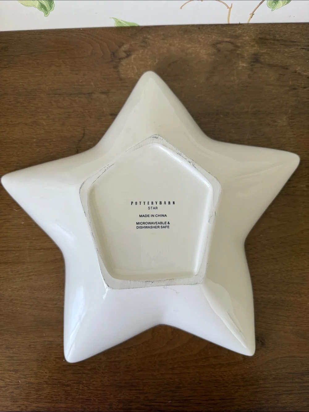 Pottery Barn Ceramic Star Serving Bowl - 9”